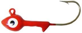 Arkie Lures MSHP-14-6-10 Saltwater Jig Heads- #6 Red- 1/4 oz- 10 Pack