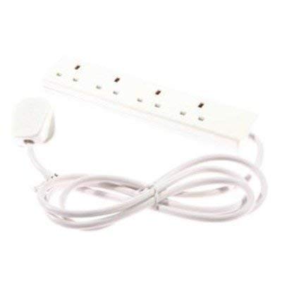 CED 4-Way Extension Lead 13amp 2m Neon White CEDTS4213M