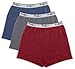 Champion Men's 3Pk Knit Boxers, Dark Grey/Blue/Red, Medium