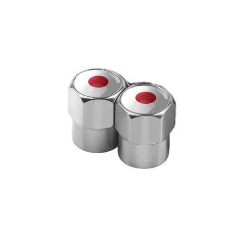 Aluminium Valve Inner Tube Caps for BROMPTON Japan flag (PAIR)