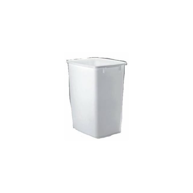 RHP2806TPWHI Rubbermaid Open top Wastebasket, Rectangular, Plastic, 9