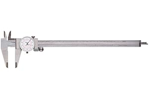 Fowler Inch/Metric Dial Caliper with 0-12"/300mm Range, Silver (520300121)