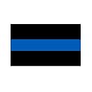 Aluminum Thin Blue Line Decal Blue Lives Matter Sticker Emblem | In Support of