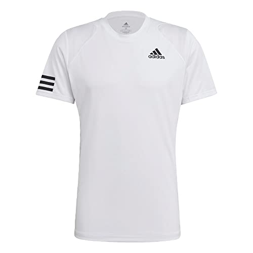adidas Originals Mens Club Tennis 3-Stripes Tee White/Black X-Small