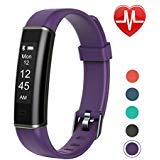 Letsfit Fitness Tracker with Heart Rate Monitor, Pedometer Watch, Waterproof Smart Watch Activity Tracker with Step Counter, Sleep Monitor, Step Tracker for Kids Women and Men (Purple)