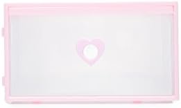 ICCASU Drawer Type Transparent DIY Modular Storage Shoe Box ,2 Pack,Clear,pink
