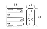 Battery holder 12V 8 AA 8-AA with snap 9v connector