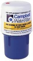 Campbell Manufacturing Compact Undersink Opaque Housing With Cartridge 7-3/8" Tall 1/2" Inlet CF4