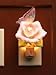 Cosmos 2127 Fine Porcelain Lighted Butterfly/Peace Rose Night Light, 3-Inch