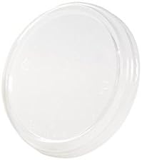 BIOZOYG 50 Plastic Cups Lids Organic Lid for Deli Pots 20oz I Compostable Disposable Tableware Biodegradable PLA Bio-Plastic Lid for Cups Bowl Lid Ø12.7cm round transparent