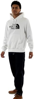 NF0A89EMLA9 M Drew Peak Pullover Hoodie Sweatshirt Homme TNF White/TNF Black Taille S