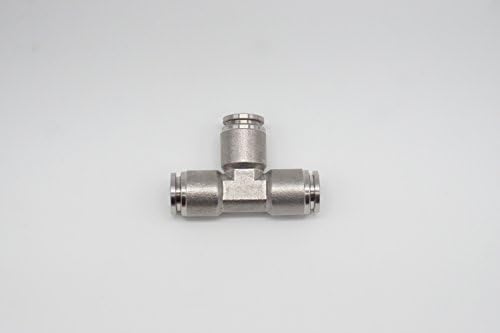 5Pcs 6mm to 6mm Stainless Steel Connector Air Pneumatic T Style Quick Joint Fittings