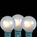 Novelty Lights 25 Pack G40 Frosted White Outdoor Globe Bulbs, Light Bulbs Glass Incandescent Bulbs with 3000 Hour Lifespan, Globe String Lights Replacement Bulbs
