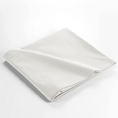douceur dinterieur 180 x 290 cm 100% Organic Cotton Biolina White Flat Sheet