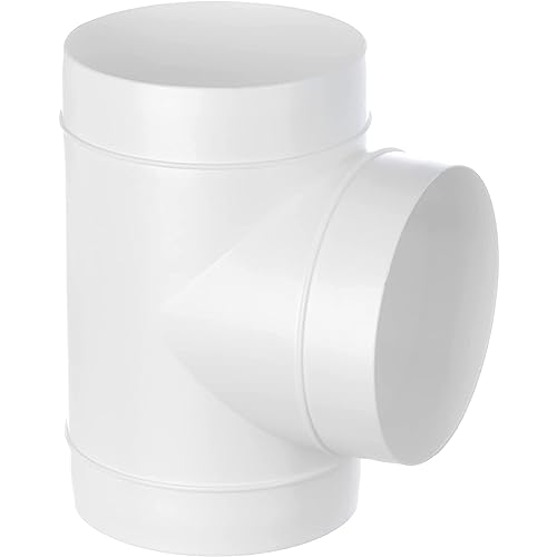 Ø 125mm T-Piece - Round Plastic Duct - Connector Ducting Tee Pipe Adaptor