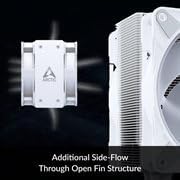 Freezer 36 A-RGB (white)- Dissipatore CPU a torre singola con push-pull, due ventole P da 120 mm ottimizzate per la pressione e illuminazione ARGB, cuscinetto fluidodinamico, 200-2000 rpm