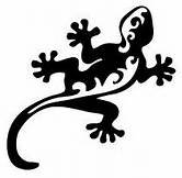 Gecko Lizard Tribal Vinyl Decal Sticker|BLACK|Cars Trucks Vans SUV Laptops Wall Art|5.5