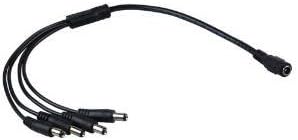 BW 1 to 4 Way DC Power Splitter CCTV for Security Cameras, Black - Image 3