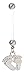 Silver Tone Baby Feet Dangle 14g BioFlex Maternity Pregnancy Pregnant Navel Bio Flex Navel Belly Button Ring