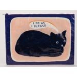 Blue Q Jumbo Pouch, I Do As I Please, Black Cat