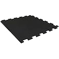 Playsafer Genaflex Lock Heavy Duty Interlocking Rubber Gym Tiles 8mm Thick X 20" X 20" Super Durable Laminated Protective Exercise Home Gym Flooring Mats