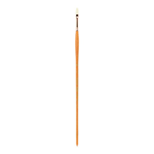 Princeton Refine Artist Brush, Brushes for Oil and Acrylic Paint, Series 5400 Natural Chunking Bristle, Flat, Size 2