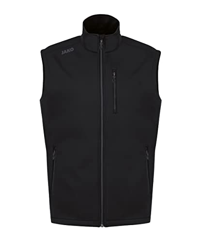 JAKO - Gilet Softshell Haut De Gamme, Mixte, Noir, XXL