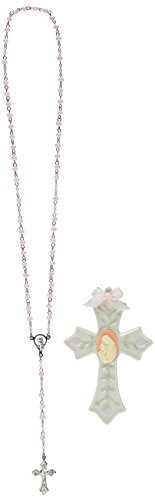 Roman 40409 2 Pc Set Baby Girl Rosary/Cross