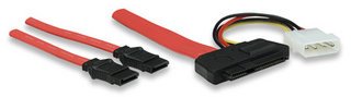 3 ft. SAS 29-Pin SFF-8482 to 2-SATA + Power 4-Pin Molex, Manhattan 307567
