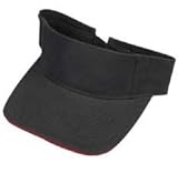 Washed Cotton Visor with Sandwich Bill Adjustable Mens Womens Golf Hat