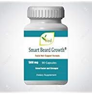 Ved smart Beard Growth capsules | Facial Hair Support Formula | faster and stronger beard growth | vitamin A, B, E, AND D | 90 capsules