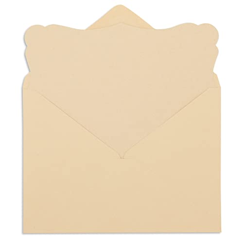 50 Pack Blank Invitations with Envelopes, Printable Kraft Cardstock