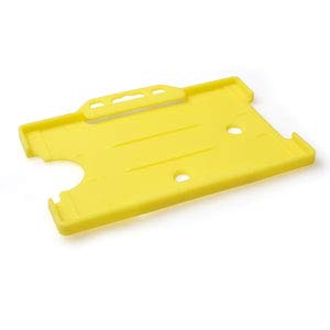 25 x Yellow Recyclable ID Card Holders Badge Holders, Evohold, Made in Britain