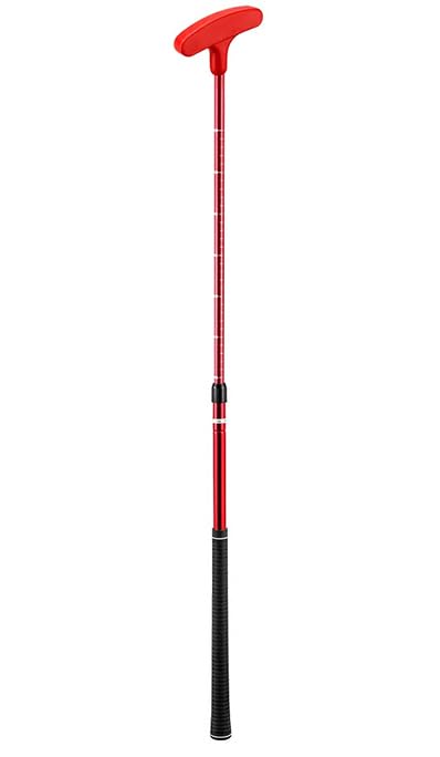 Putt2Win Adjustable Golf Putter - Junior Extendable Shaft Putter For Kids & Adults Mini Putt Golf & Putting Games. Right or Left Handed Extendable Shaft Childrens Golf Putter Golf Gift (Red, 1)