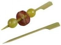 PREXWARE 3.5 Inch Bamboo Picks Paddle Skewers BBQ Picks 100 Pack