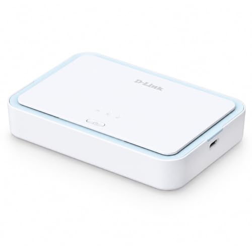 D-Link DBR-330-G 5G NR AX3000 Mobile Wi-Fi 6 Router – Up to 4.67Gbps 5G, Dual-Band AX3000, 5260mAh Battery, Supports 32 Devices, VPN, MicroSD Sharing, USB-C, Portable 5G Hotspot