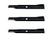 MowerPartsGroup (3) Hi-Lift Blades 48" Cut Fit Hustler Fas Trak Sport X-one 795757 Scag 482877 primary