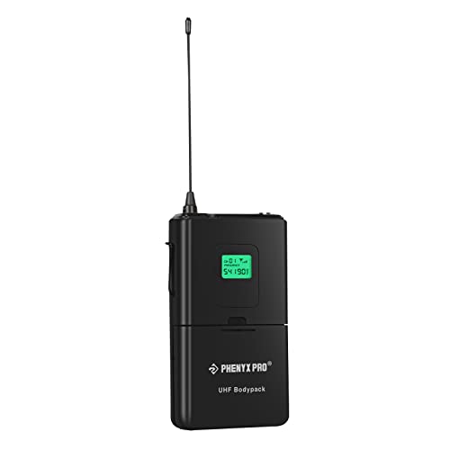Phenyx Pro Wireless Bodypack Transmitter, 541.9MHz UHF BodyPack Transmitter for PTU-5000/PTU-4000 Series, 260ft Coverage