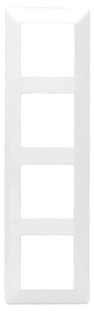 Legrand, Valena Life 754004 4-Way Cover Frame Ultra White Halogen-Free, Thermoplastic