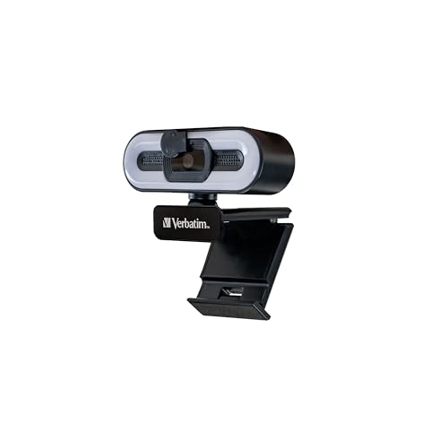 Verbatim Webcam Full HD Kamera 1080p Autofokus Mikrofon LED Licht USB