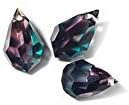 10 pcs THISTLE Turquoise Violet Glass Faceted Teardrop Briolette Beads, Top drilled faceted briolette 10mm