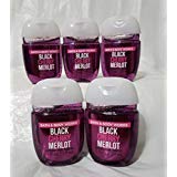 Bath and Body Works Pocketbac Hand Sanitizers Black Cherry Merlot 5 Pack bundle. 1 Oz