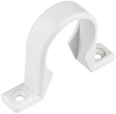 40mm Waste Pipe Clips, Waste Compression and Push-Fit Fittings (Pack of 100)-White