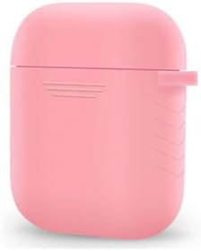 Alphewgo 2017 Portable Silicone Shock Proof Protective Cover Case box for Apple AirPods Earphone (pink)