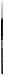da Vinci Graphic Design Series 1175 Nova Lettering/Showcard Brush, Long Liner Synthetic with Black Handle, Size 2