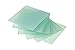 Clever Chef Glass Drink Coaster Set | Non Slip, Durable, Shatter-Resistant Beverage Coasters | Clear White Square Glass Coasters | Bundle Pack Set of 6 | Each Measures 3.75