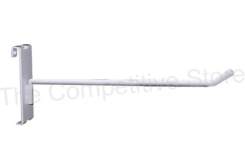 10" Gridwall Hooks For Grid Panel Display - 50 Pcs Box - 1/4" Dia Wire - Standard Duty - White Color - Thumbnail 2