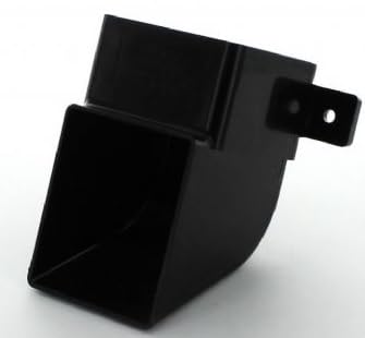 Aliaxis (Marley) RSE1B Black Gutter Shoe: with Fixing lugs 65mm Square Downpipe