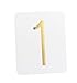 Hortense B. Hewitt Wedding Accessories Table Numbers 1 Through 40, Gold Foil on White, 5 by 6-Inch Each