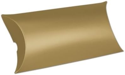 Amazon Com Solid Gift Box Satin Gold Pillow Boxes 7 X 5 X 2